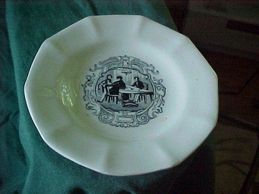 Boston Mails 3¾" toddy plate  No mark James and Thomas Edwards