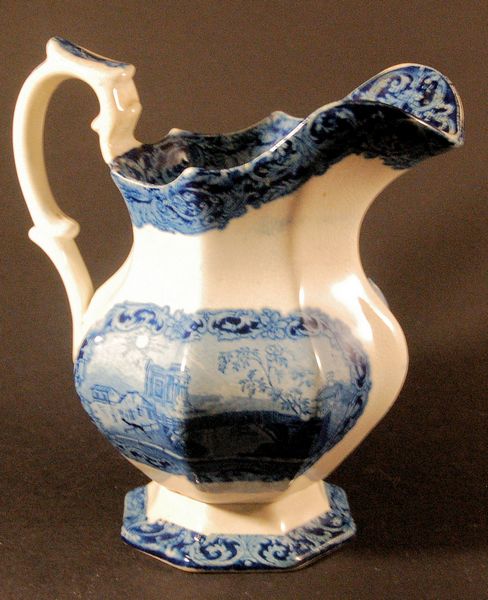 Primary Shape SAXONY BLUE pattern 5" Jug  early James Edwards