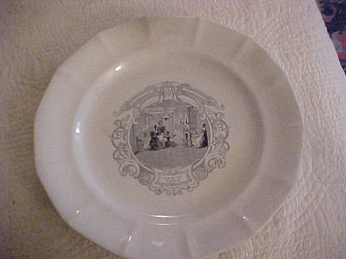 Fluted Double Swirls Shape LADIES CABIN 10 inch Plate