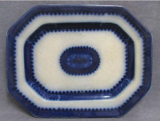 Flow Blue Ironstone PLATTER, Length 15¾ inches James Edwards