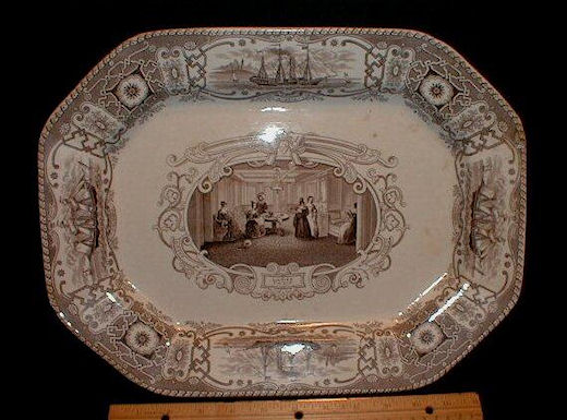 BOSTON MAILS Ladies Cabin Platter James & Thomas Edwards