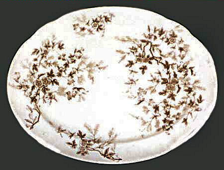 Oval Serving Platter SPRAYS Transfer - James Edwards & Son
