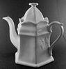 80816. Twin Leaves Hexagon - Teapot with flower finial