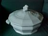 Wild Rose with Twig stew tureen with large open flower finial 11" diameter and 7" high 