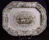 Platter in BOSTON MAILS GENTLEMANS CABIN showing all four ships on the border J and T Edwards