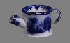 Flow Blue COBURG Ladies' Spittoon 4" high James Edwards