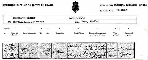 death certificate